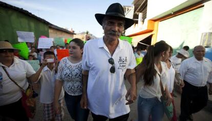 José Manuel Mireles, uno de los portavoces de las autodefensas, el pasado lunes en Tepalcatepec.