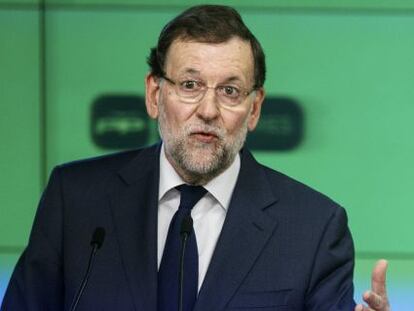 El president espanyol, Mariano Rajoy, en un acte del PP fa uns dies.