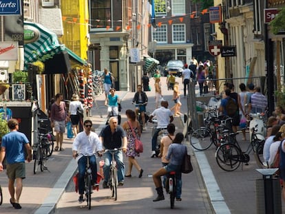 Una calle de Ámsterdam, el 6 de julio.