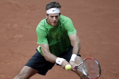 Del Potro, durante su partido ante Youzhny.