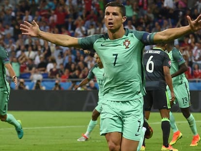 Portugal x País de Gales: Ronaldo fez o primeiro.