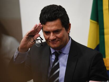 Sergio Moro, depois do discurso de demissão do Ministério da Justiça e Segurança Pública.