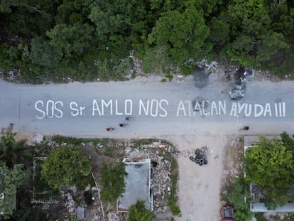 Un mensaje de los pobladores del Campamento 2 de Octubre pidiendo ayuda al presidente Andrés Manuel López Obrador.