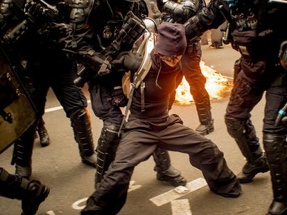 Protestas en Francia contra la reforma de las pensiones.