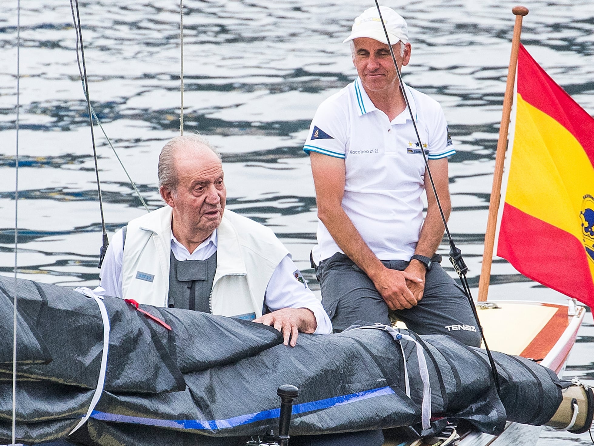 La visita del rey emérito a Club Náutico de Sanxenxo