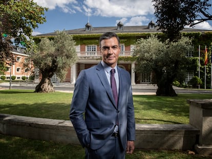 Entrevista a Pedro Sánchez, presidente del Gobierno, en el Palacio de la Moncloa. 