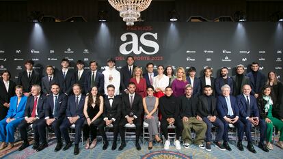 Foto de familia durante los Premios AS 2023. 