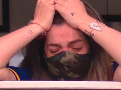VÍDEO: El llanto de Dalma Maradona en el festejo del gol de Boca Juniors el pasado domingo.