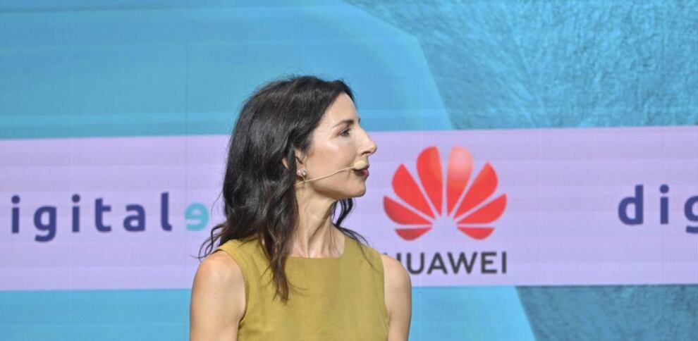La vicepresidenta de Huawei en España, Carmen González Gens, durante su intervención en la edición 2025 del Summit de DigitalES, este miércoles, en Madrid.