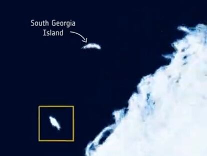 En vídeo: El iceberg más grande del mundo se hace pedazos.