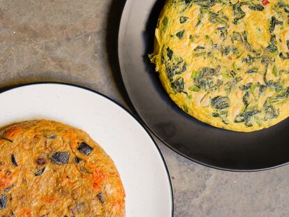 Sin cebolla y sin patata: dos tortillas fáciles de verduras