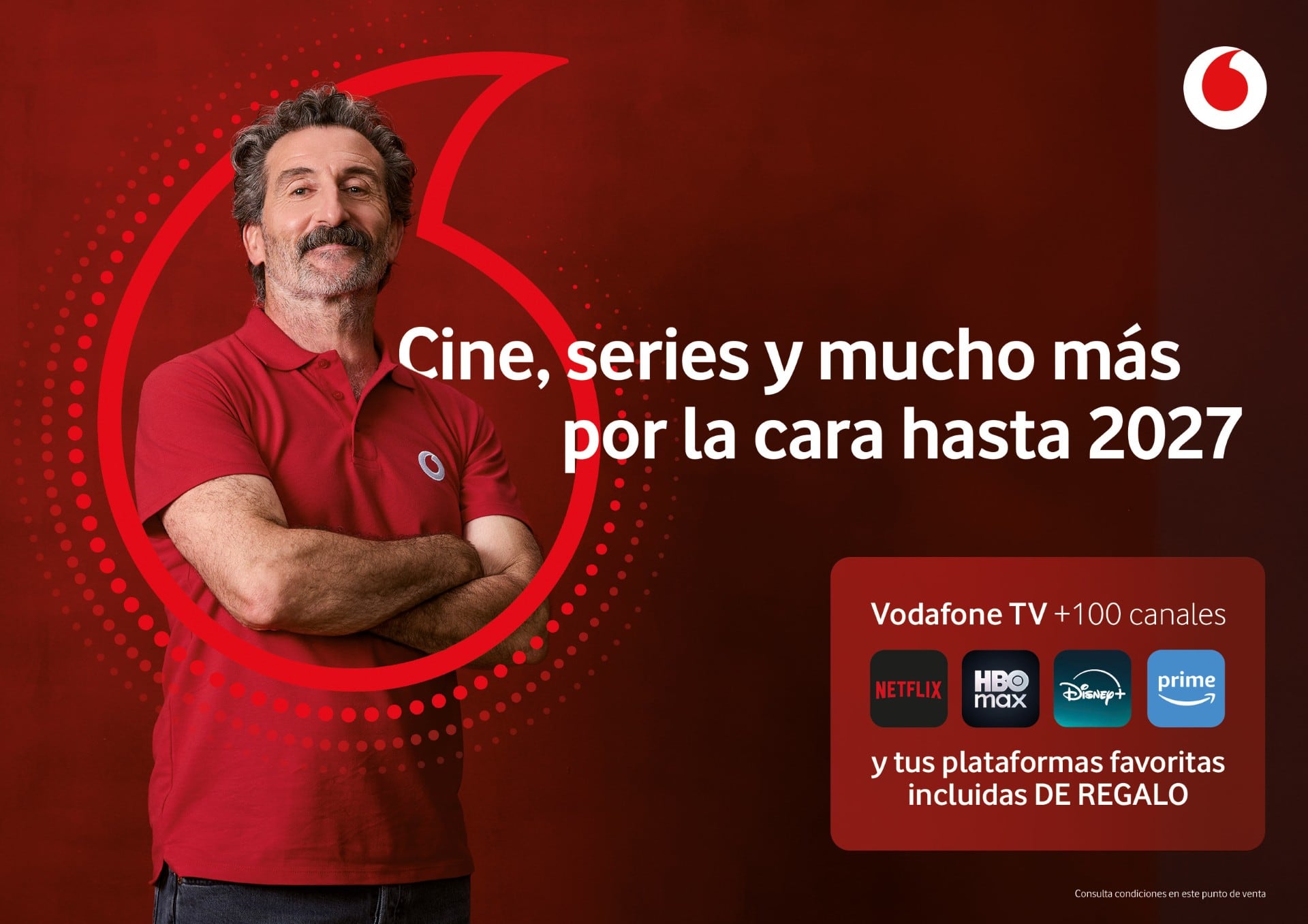 Cartel promocional de las nuevas tarifas de Vodafone.
