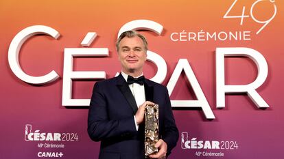 El director de cine Christopher Nolan, después de recibir el César de Honor, el pasado 23 de febrero.