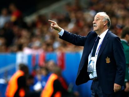 El entrenador Vicente Del Bosque, durante la Eurocopa 2016.