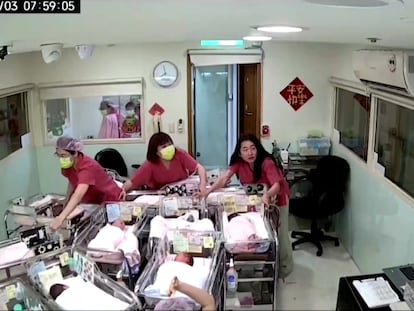 El centro de maternidad 'Ma Cherie' en Taiwán durante el terremoto del 3 de abril de 2024