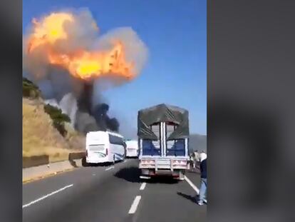 Fotograma del momento de la explosión. En video, imágenes de la explosión.