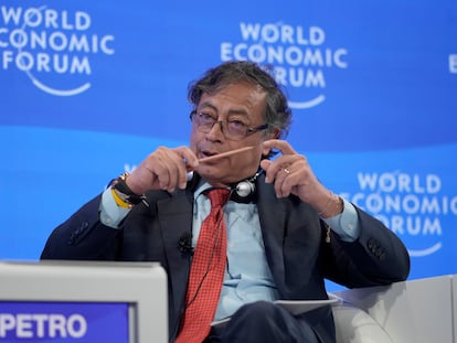 Gustavo Francisco Petro Urrego, habla en el Foro Económico Mundial en Davos, Suiza, el miércoles 18 de enero de 2023.