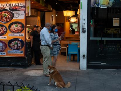 Vista de un restaurante en la Ciudad de México. El Gobierno impuso el cierre para evitar el contacto entre la población de la capital. En vídeo, el presidente de México en una cVista de un restaurante en la Ciudad de México. El Gobierno impuso el cierre para evitar el contacto entre la población de la capital.