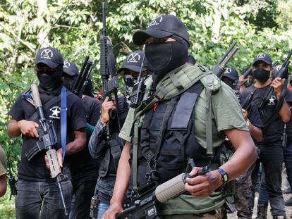 El denominado grupo de autodefensas "El Machete", en la región Pantelhó-Chenalhó de Chiapas.