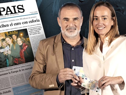 José Esteve y Lourdes Prieto durante la grabación de Yo fui Portada para EL PAÍS.