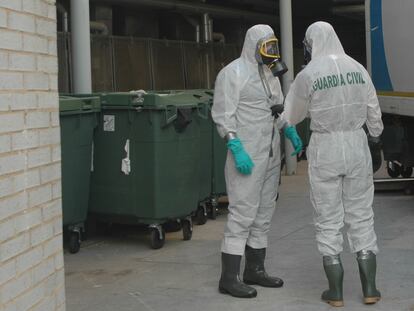Operación de la Guardia Civil contra las irregularidades en el tratamiento de los residuos de covid-19. 
