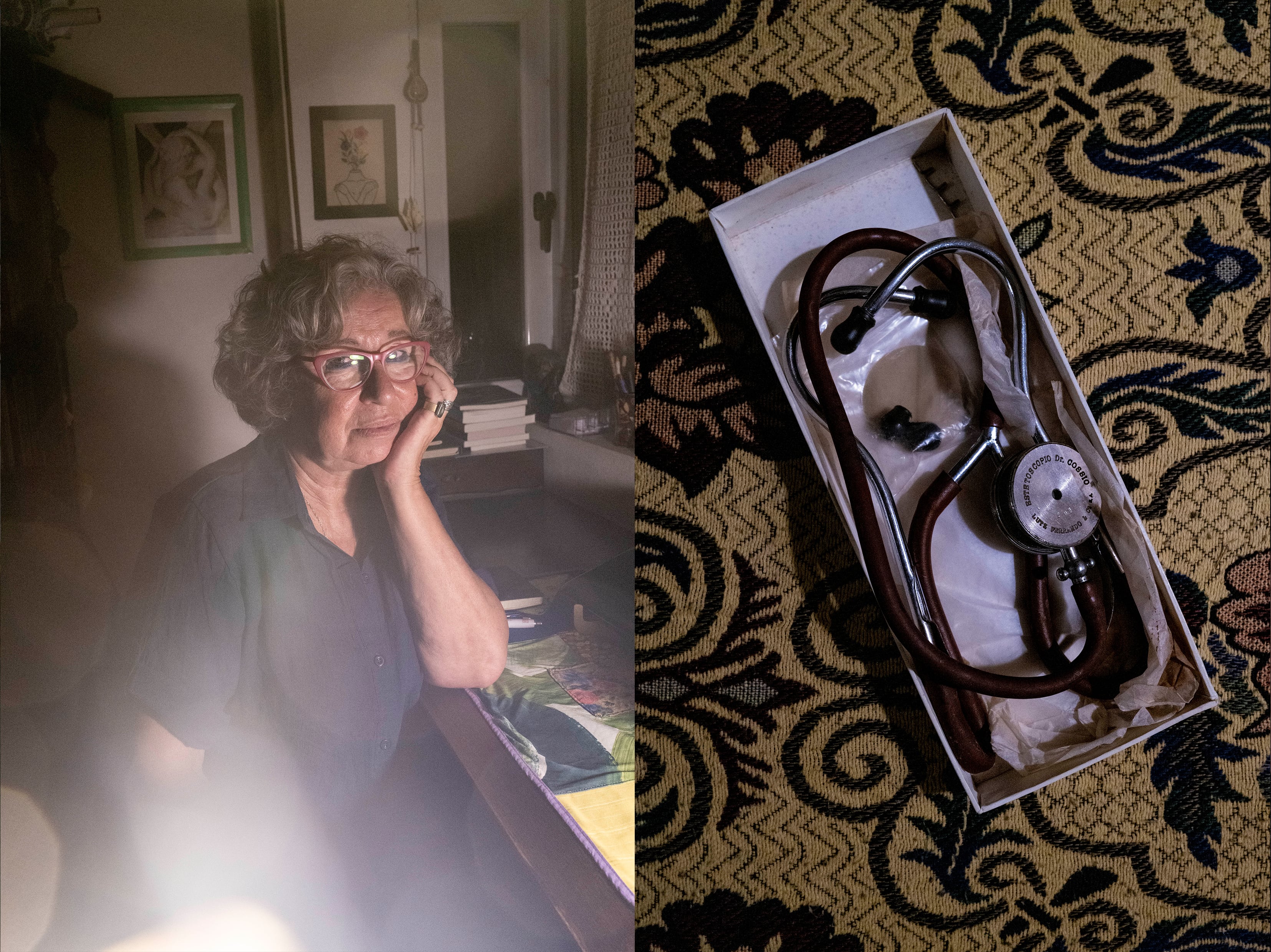 Maria Stella Capecce; nació en 1956, es hija de Omar Ramón Capecce, teniente coronel, médico del Hospital Militar de Campo de Mayo. Estetoscopio de su padre. 