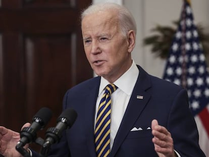 El presidente de EE UU, Joe Biden, en la Casa Blanca, este martes.