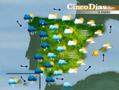 Pronóstico meteorológico para los días 15 y 16 de enero