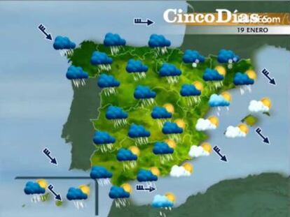 Previsión del tiempo para este martes
