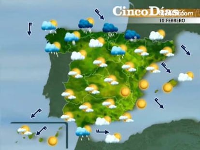 Pronóstico meteorológico para los días 10 y 11 de febrero