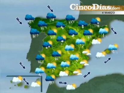 Previsión meteorológica para los días 4 y 5 de marzo