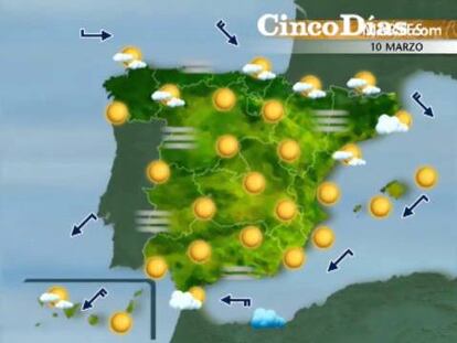 Previsión meteorológica para los días 10 y 11 de marzo