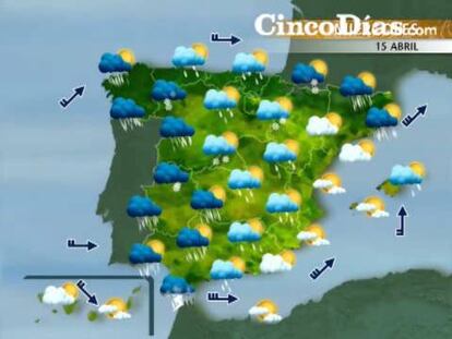 Previsión meteorológica para los días 15 y 16 de abril