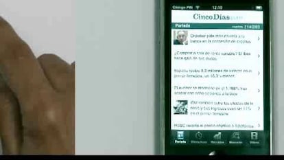 Video demostrativo de la nueva aplicación del iPhone para CincoDías