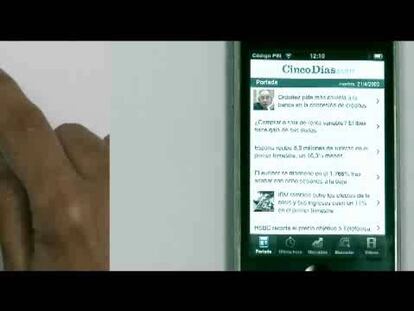 Video demostrativo de la nueva aplicación del iPhone para CincoDías