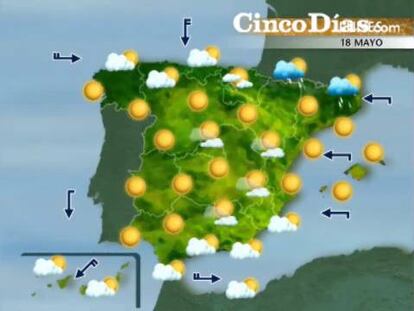 Previsión del tiempo para los días 18 y 19 de mayo