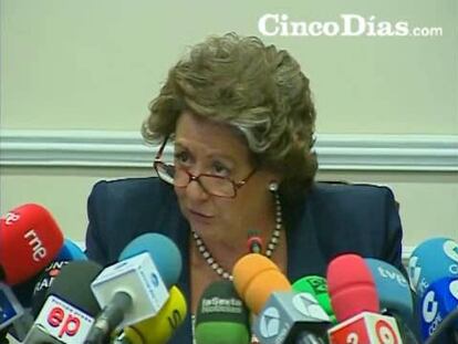 Rita Barberá anuncia una querella para defender su honor