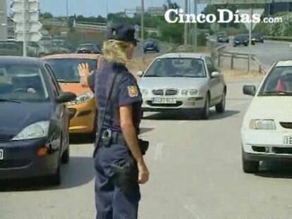 Férreos controles policiales en Palma de Mallorca