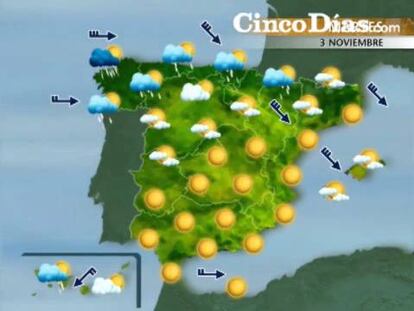Lluvias y nieblas en el norte y tiempo estable en el resto