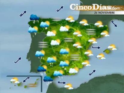 La inestabilidad provoca un jueves lluvioso en el oeste