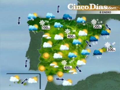 El frío seguirá predominando en la península
