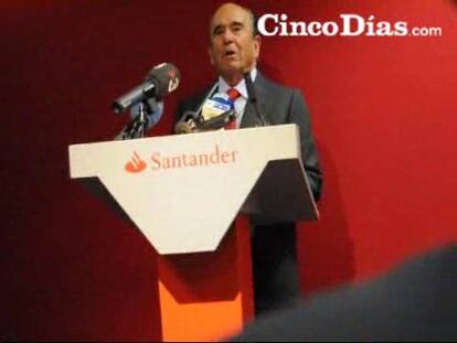 Emilio Botín explica el cambio de marca en las oficinas de Reino Unido
