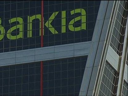 Rally de Bankia por la llegada de la ayuda europea