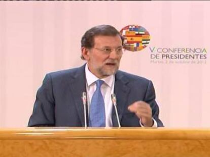 Rajoy habla del acuerdo en la Conferencia de Presidentes y de la petición del rescate