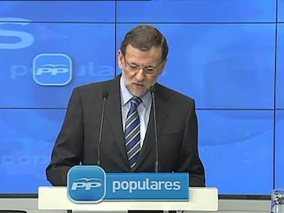 Rajoy: "Nunca he recibido ni he repartido dinero negro ni en este partido ni en ninguna parte"