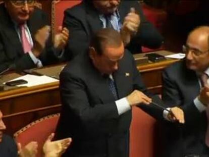 Berlusconi da la sorpresa: "Hemos decidido, no sin conflictos internos, apoyar al gobierno"
