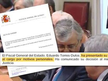 Dimite el fiscal general del Estado, Eduardo Torres-Dulce