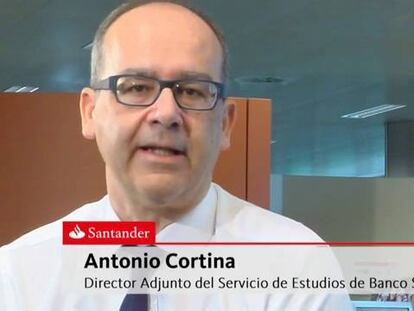 Antonio Cortina, director adjunto del Servicio de Estudios de Banco Santander, opina sobre la evolución del PIB.