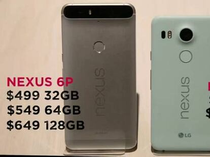 Primer vistazo a los nuevos teléfonos Nexus de Google