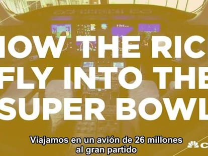 Cómo vuelan los ricos a la Super Bowl